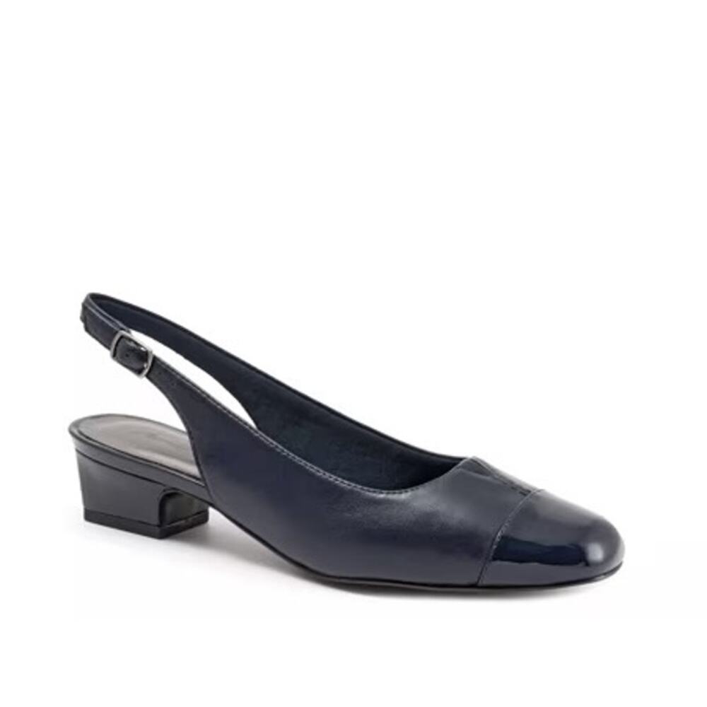Trotters Womens Dea Pumps US 10 Narrow Navy Leather GUC